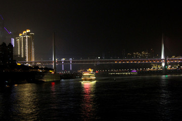 重庆长江大桥夜景