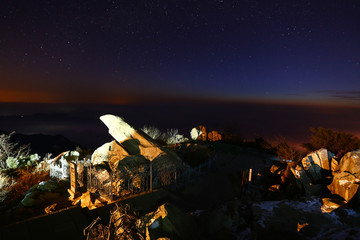 泰山星空 泰山旅游 拱北石