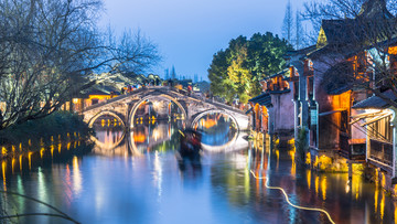 乌镇西栅景区夜景