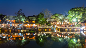 乌镇西栅景区夜景