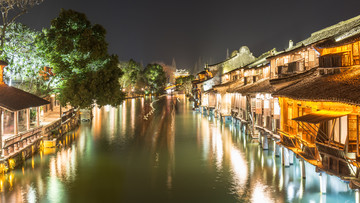 乌镇西栅景区夜景