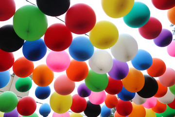 彩色气球布置