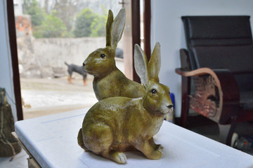 兔子 兔子雕塑 雕塑