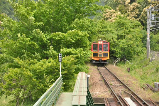 日本京都岚山观光小火车
