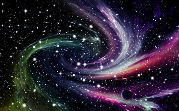 多彩漩涡星空背景壁纸