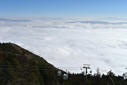 螺髻山索道 云海