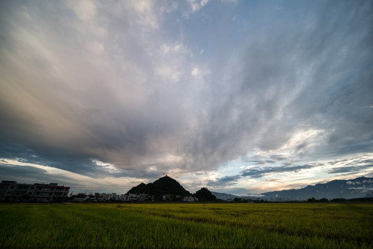 田园朝霞