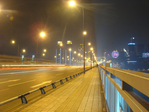 重庆石板坡大桥夜景