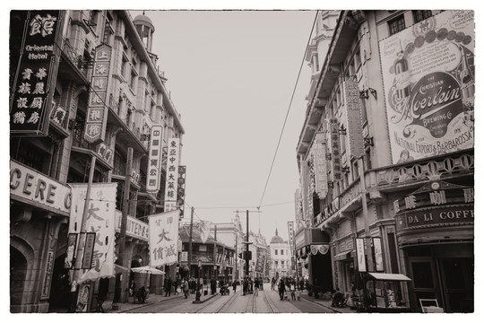 民国建筑老上海街景