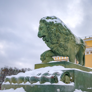 狮子雕塑 圣彼得堡