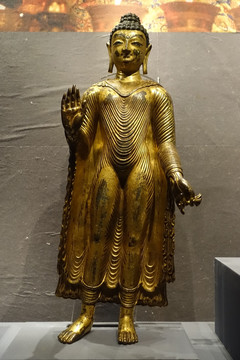 合金释迦摩尼立像 西藏博物馆