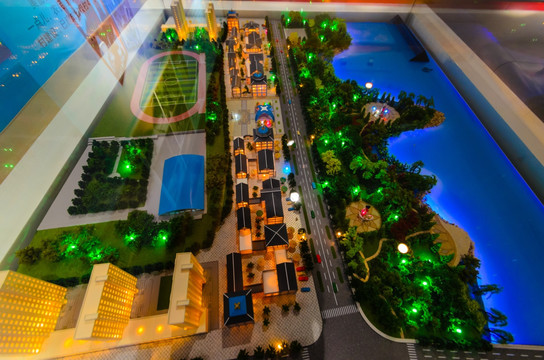 海滨城市街道模型