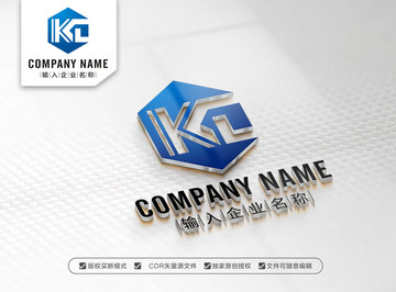 KD字母标志设计 DK标志