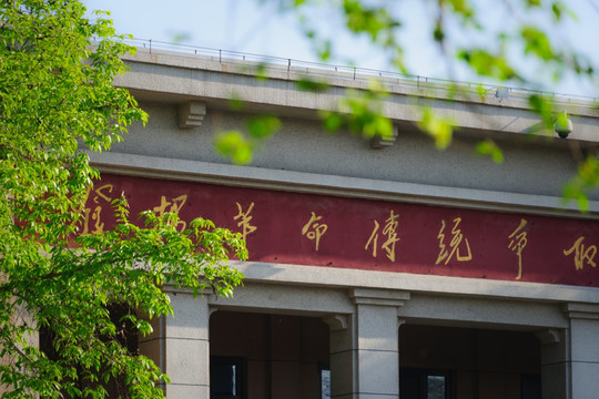 春天 绿叶 嫩绿 老建筑