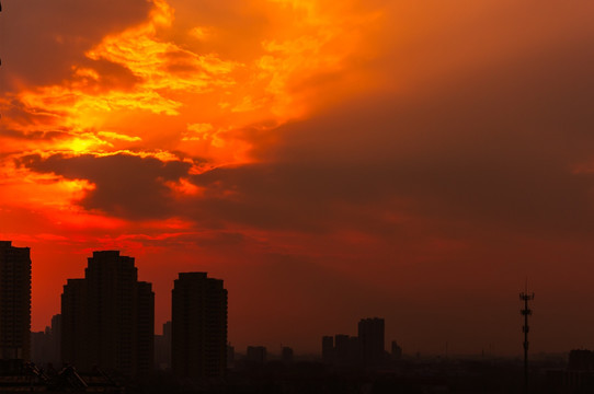 夕阳 朝阳 晚霞 朝霞