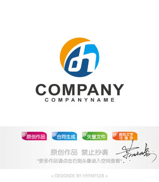 JF字母logo 标志设计