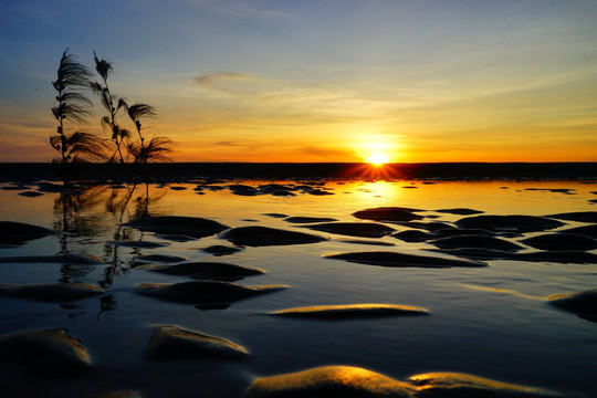 新竹南寮幸福沙湾夕阳