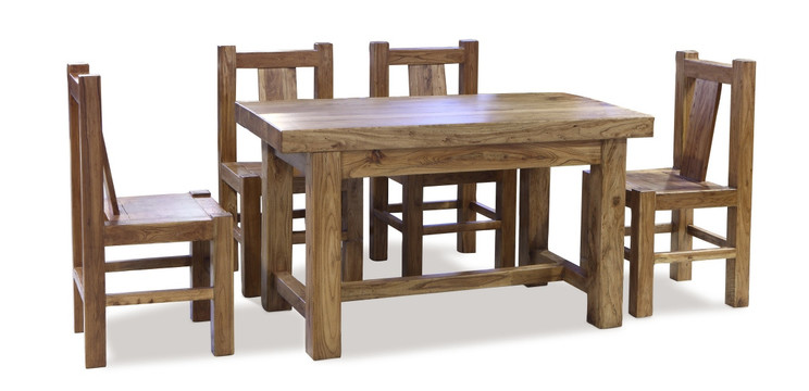 榆木餐桌 中式实木餐桌