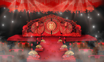 中式婚礼 中国风婚礼 中式舞台
