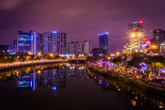 成都九眼桥夜景