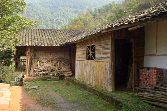 贵州山区 乡村庭院 农家房屋