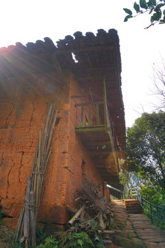 贵州山区 乡村庭院 农家房屋