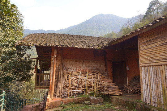 贵州山区 乡村庭院 农家房屋