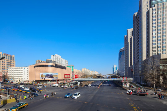北京街景 北京长安商场 长安街
