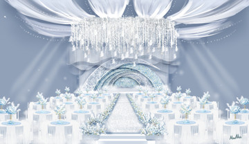 冰蓝色主题婚礼