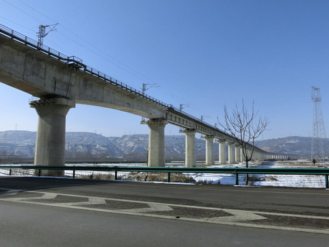 高铁高架桥 高速铁路 高架桥