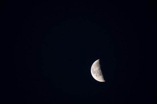 高清月亮 月亮环形山 新月