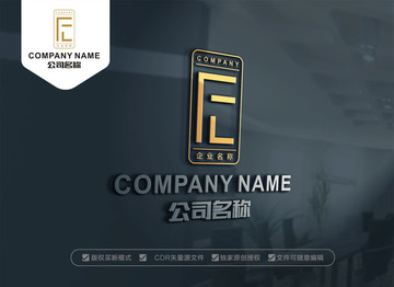 FL字母LOGO设计 LF标志