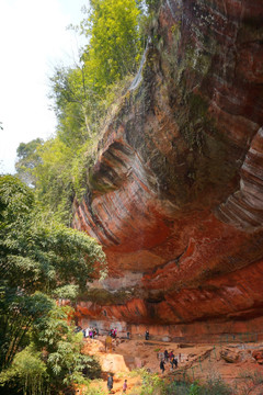 丹霞岩穴 红岩赤壁