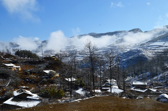 乡村雪景