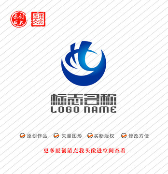 XHY字母标志科技logo