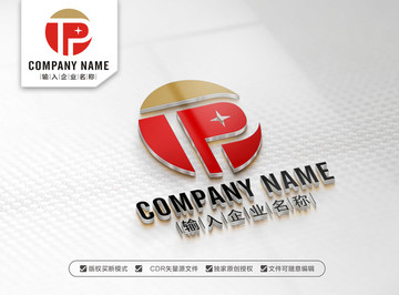 TP字母LOGO设计 PT标志