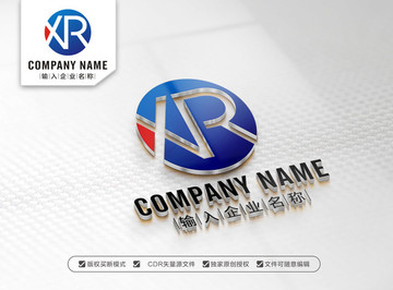 XR字母LOGO设计 RX标志