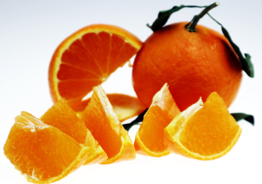 橙子断面 新鲜橙子 橘子