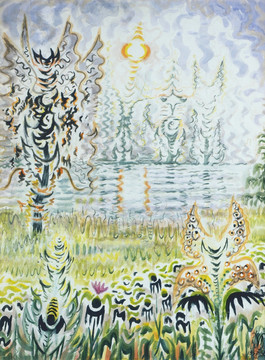 伯奇菲尔德 自然风景水彩画