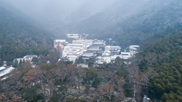 天童寺雪景