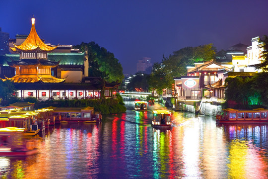 南京秦淮河夜景