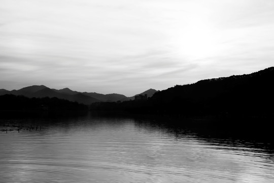 杭州西湖 黑白