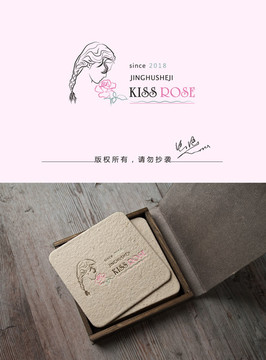 亲吻玫瑰logo