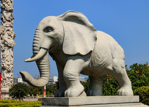 大象 石雕