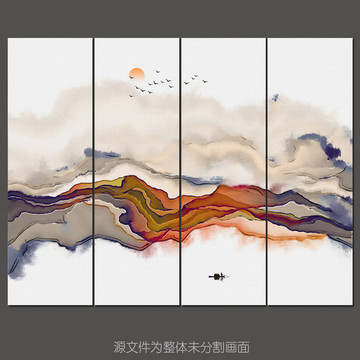 抽象意境水墨画