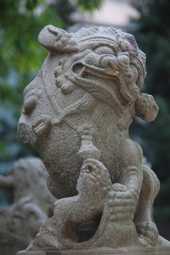 明清狮子雕像