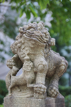 明清小狮子雕像