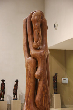 非洲木雕雕抽象动物