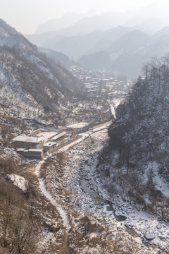 秦岭蒿沟雪景