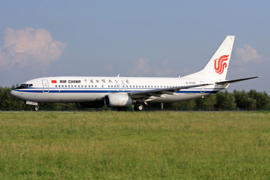 航班 飞机 准备起飞 中国国航